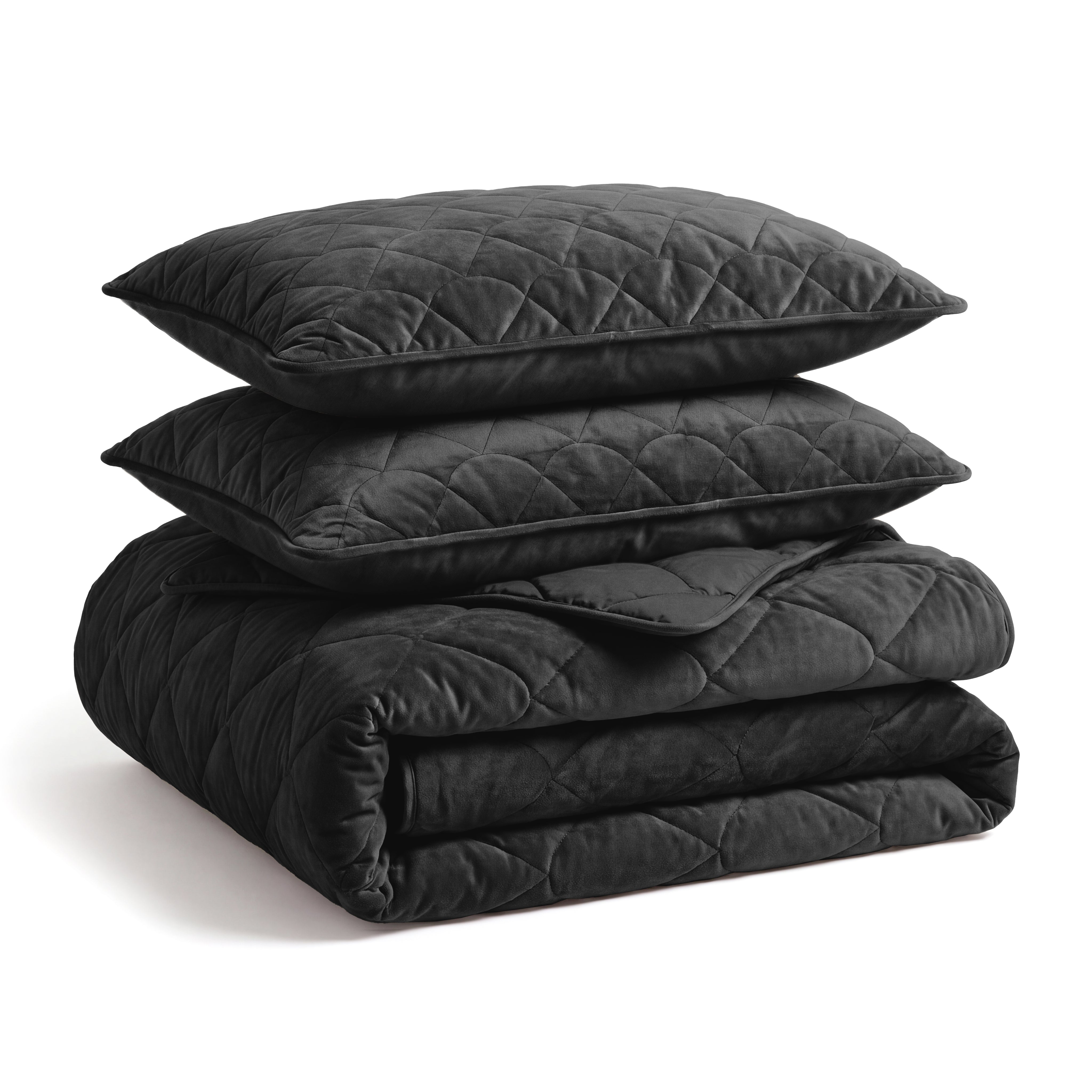 Sleeptime Bettdecke mit Bezug in Einem – Velvet – Schwarz