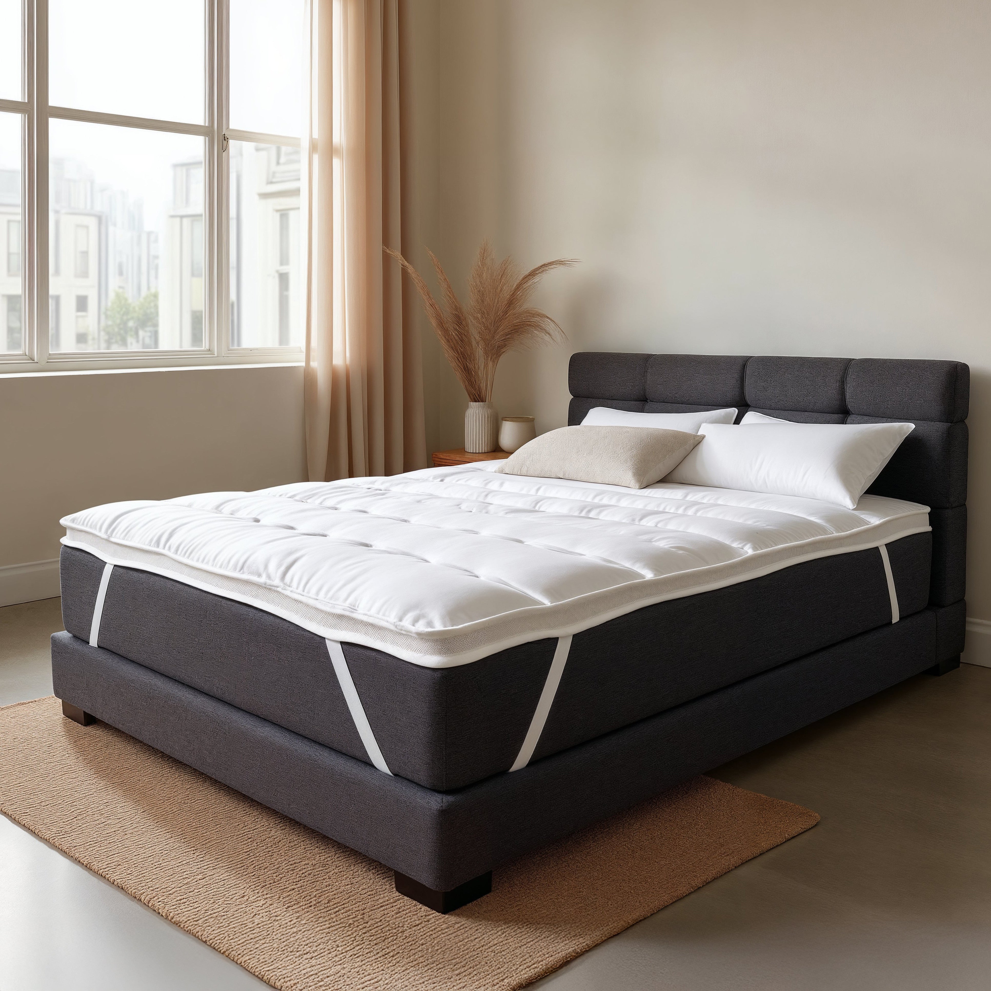 3D Air Dual Layer Hotel Matratzentopper – Luxus Mikroperkal Auflagematratze 5-6 cm