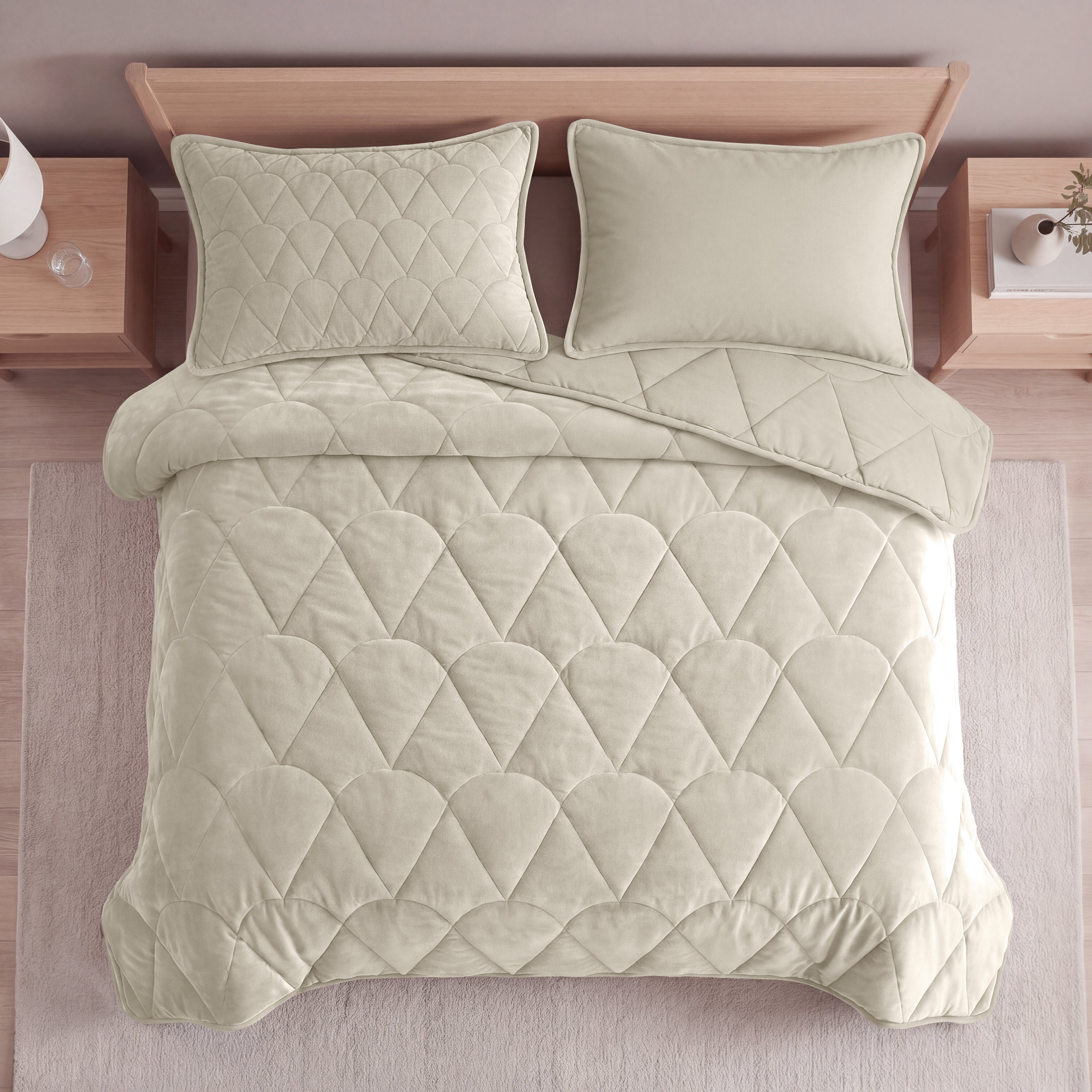 Sleeptime Bettdecke mit Bezug in Einem – Velvet – Taupe