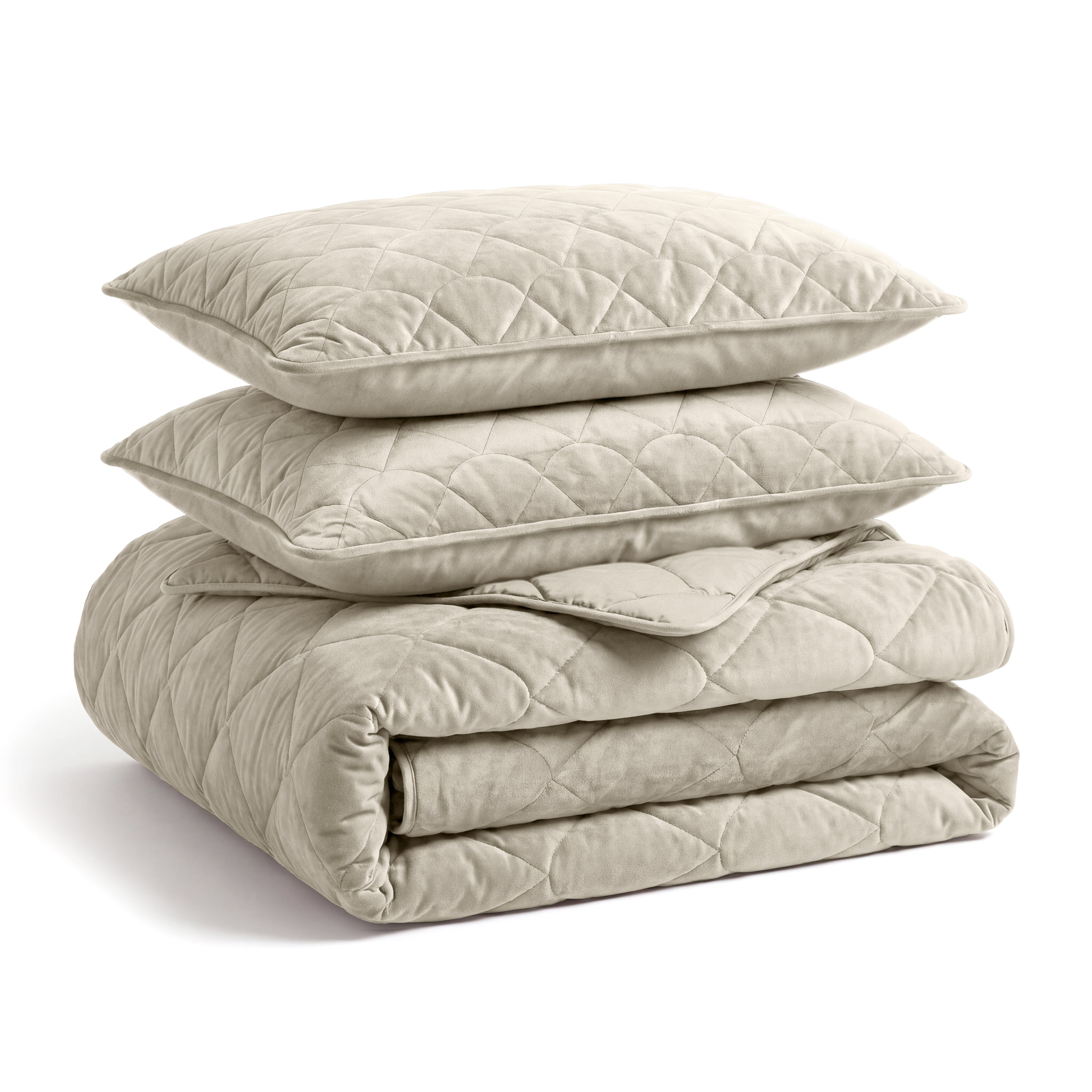 Sleeptime Bettdecke mit Bezug in Einem – Velvet – Taupe