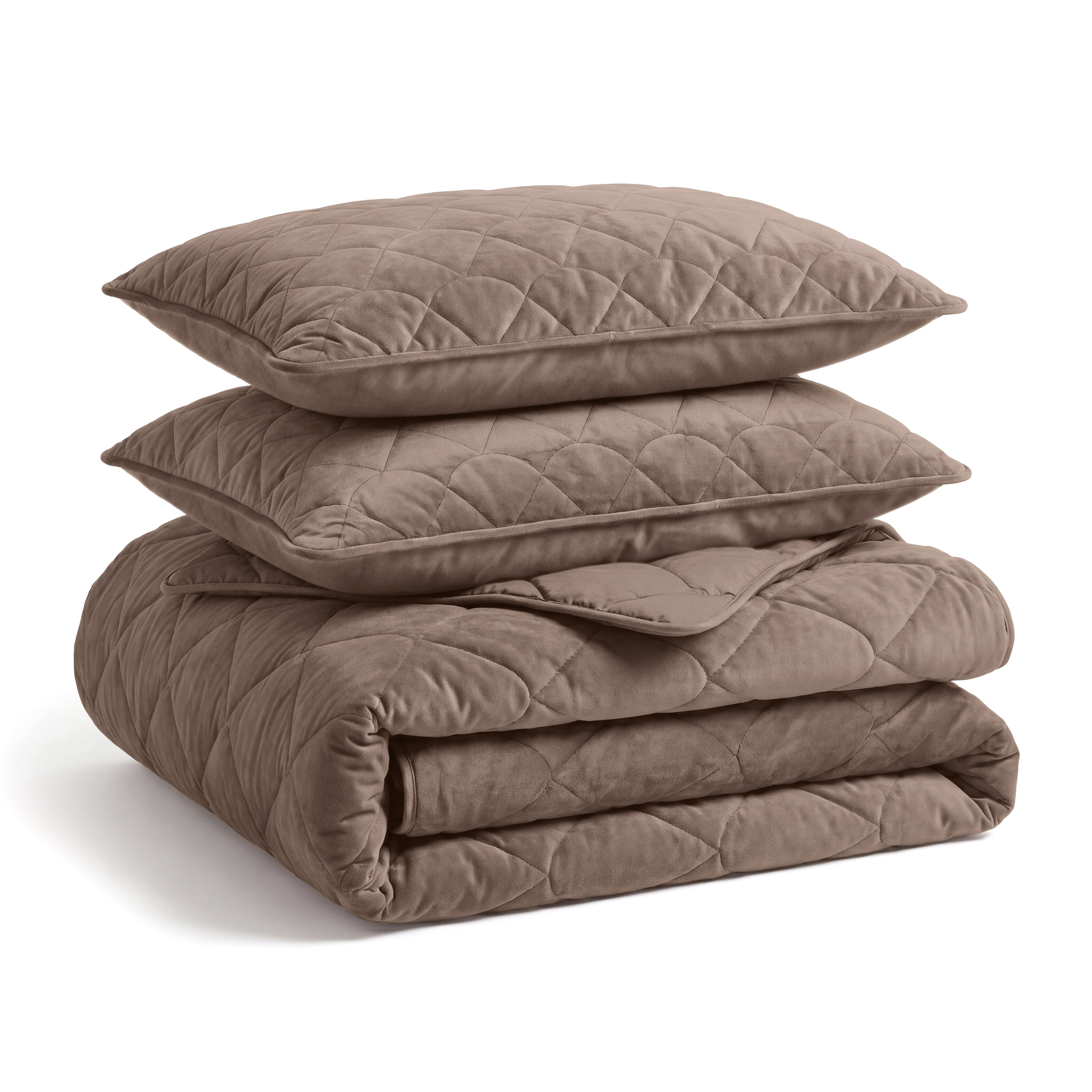 Sleeptime Bettdecke mit Bezug in Einem – Velvet – Braun