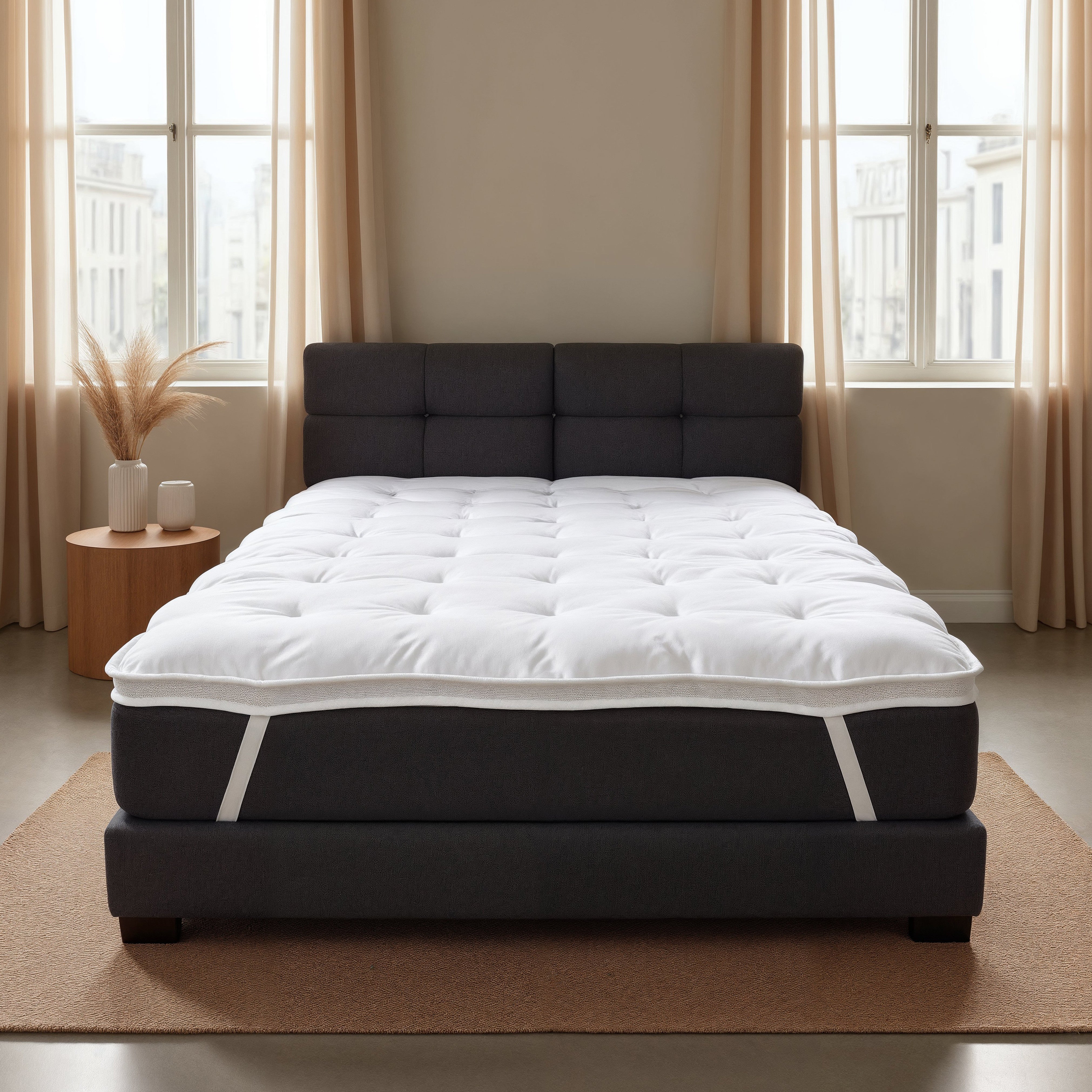 3D Air Dual Layer Hotel Matratzentopper – Luxus Mikroperkal Auflagematratze 5-6 cm